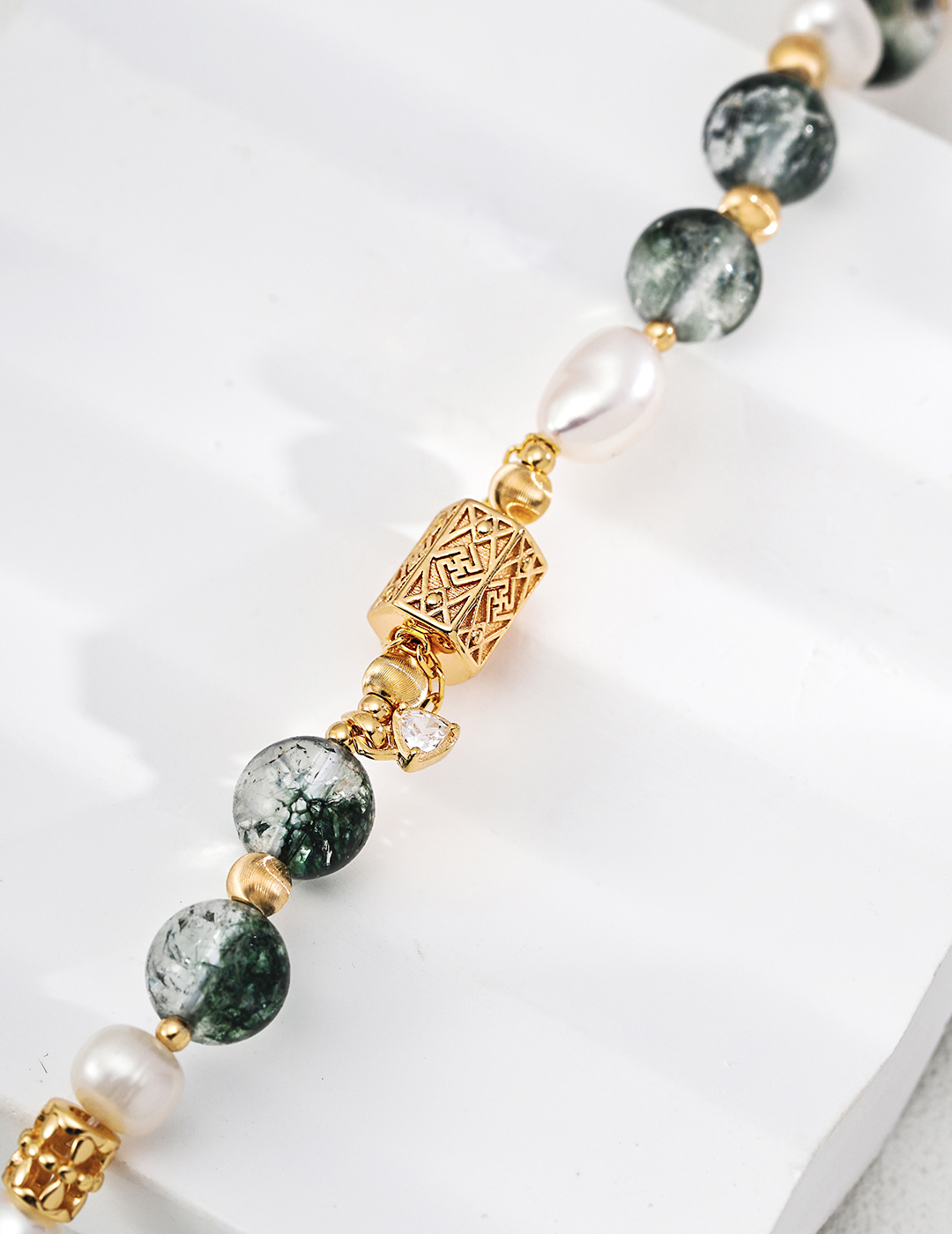 Willow Ghost Crystal and Pearl Bracelet