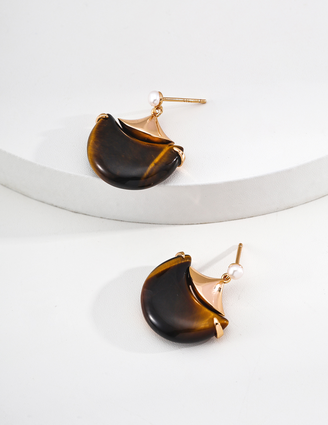 Tiger Eye Fortune Skirt Earrings
