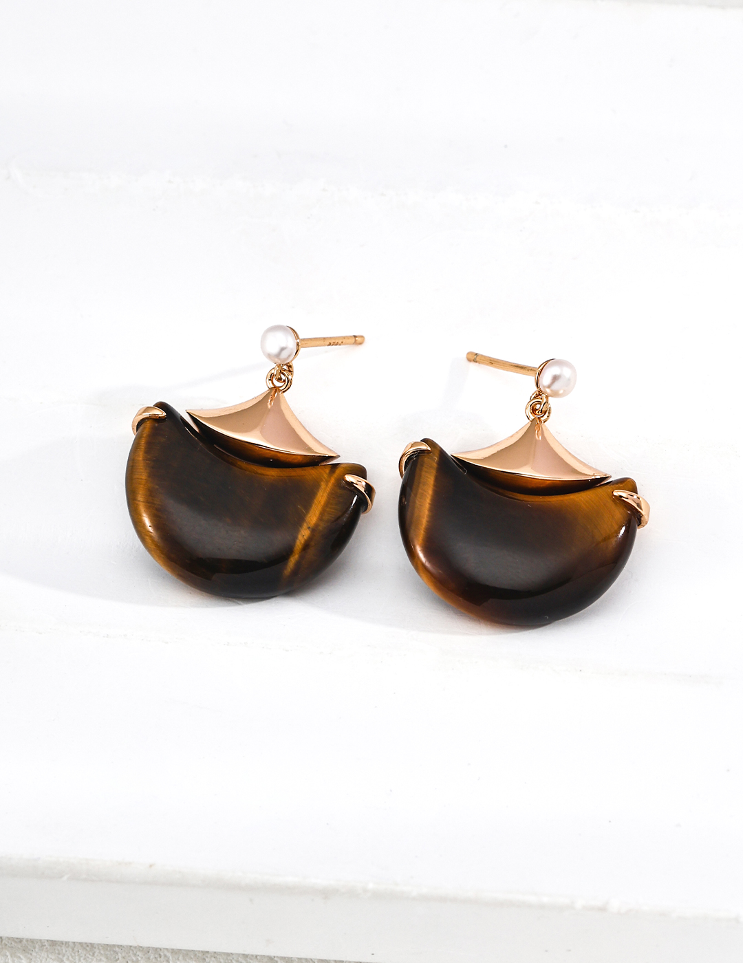 Tiger Eye Fortune Skirt Earrings